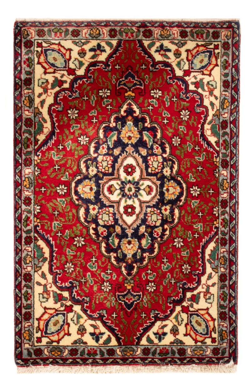 Täbriz Teppich 56x86cm - Perserteppich - rot