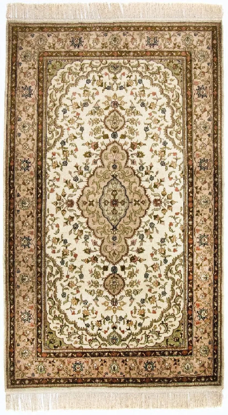 China Seide Teppich 91x152cm - Orientteppich - beige
