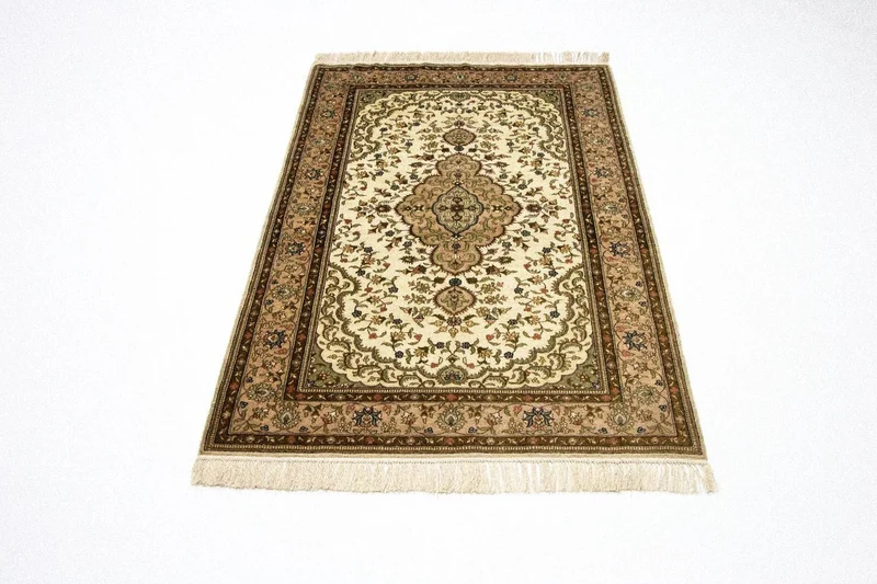 China Seide Teppich 91x152cm - Orientteppich - beige