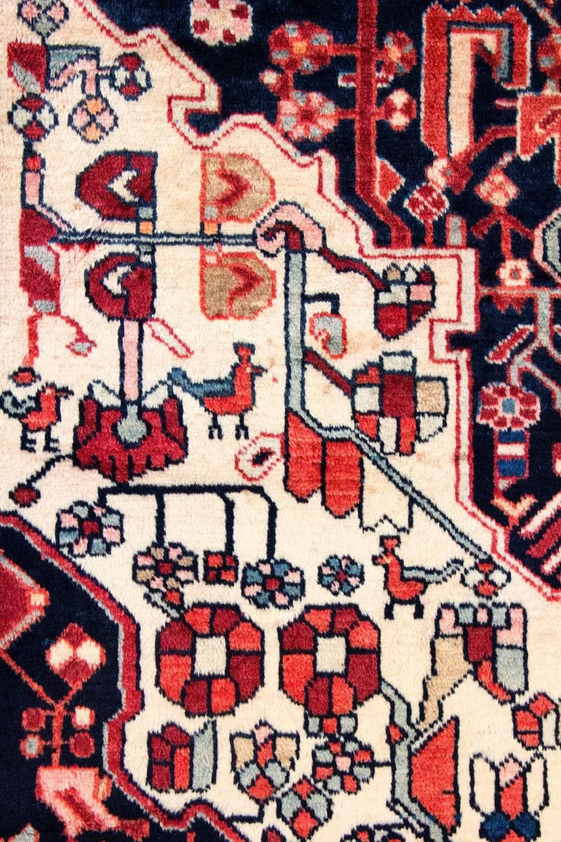 Nahavand Teppich 90x127cm - Perserteppich - mehrfarbig