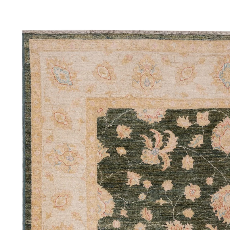 Ziegler Teppich 201x294cm - Orientteppich - dunkelgrün