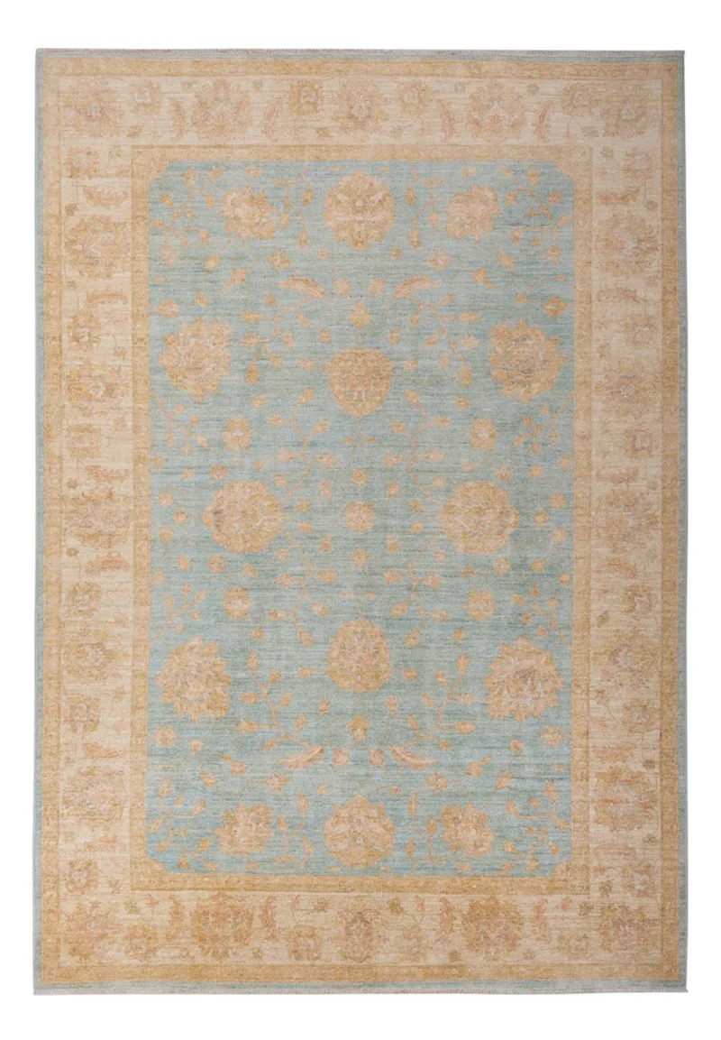 Ziegler Teppich 209x298cm - Orientteppich - hellblau