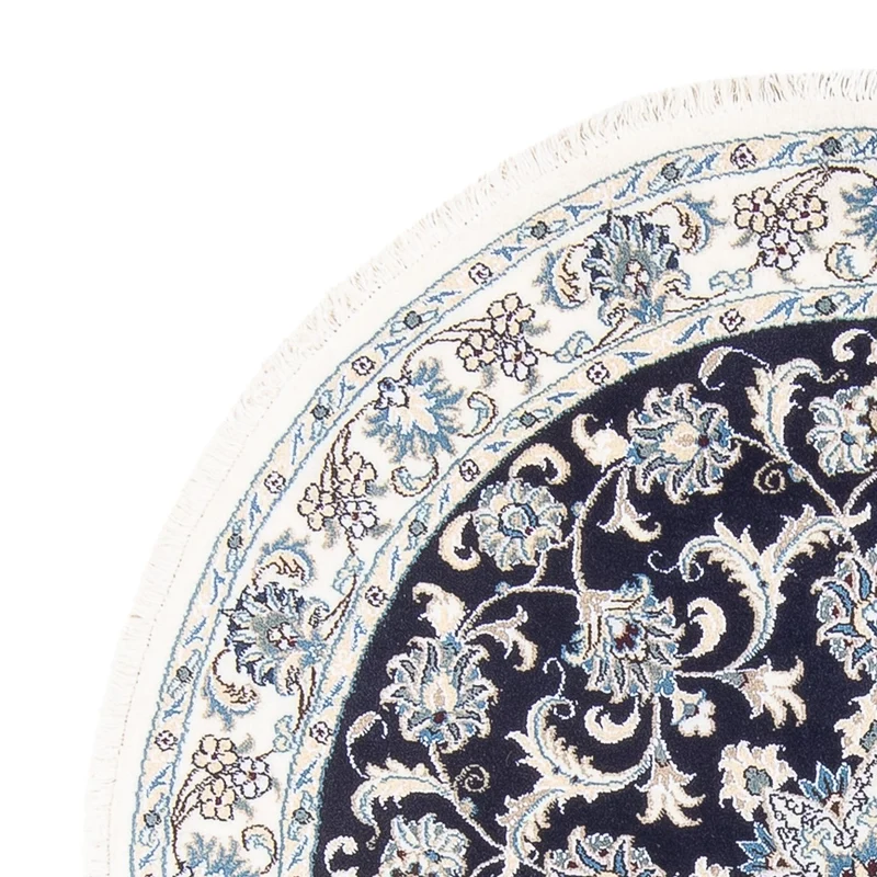 Perserteppich - Nain rund - 150 x 150 cm - dunkelblau