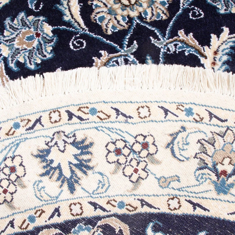 Perserteppich - Nain rund - 150 x 150 cm - dunkelblau