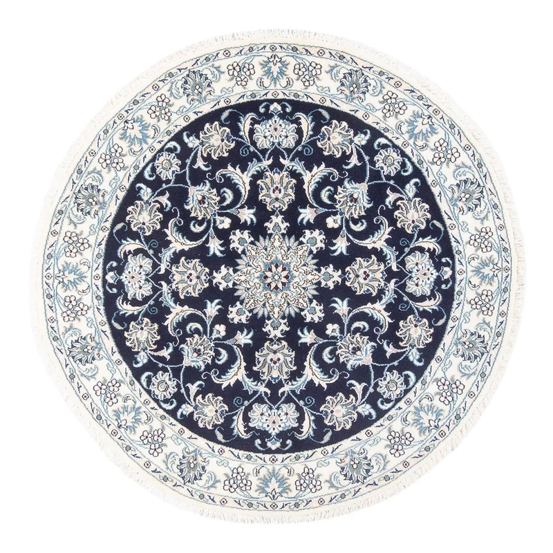 Perserteppich - Nain rund - 150 x 150 cm - dunkelblau