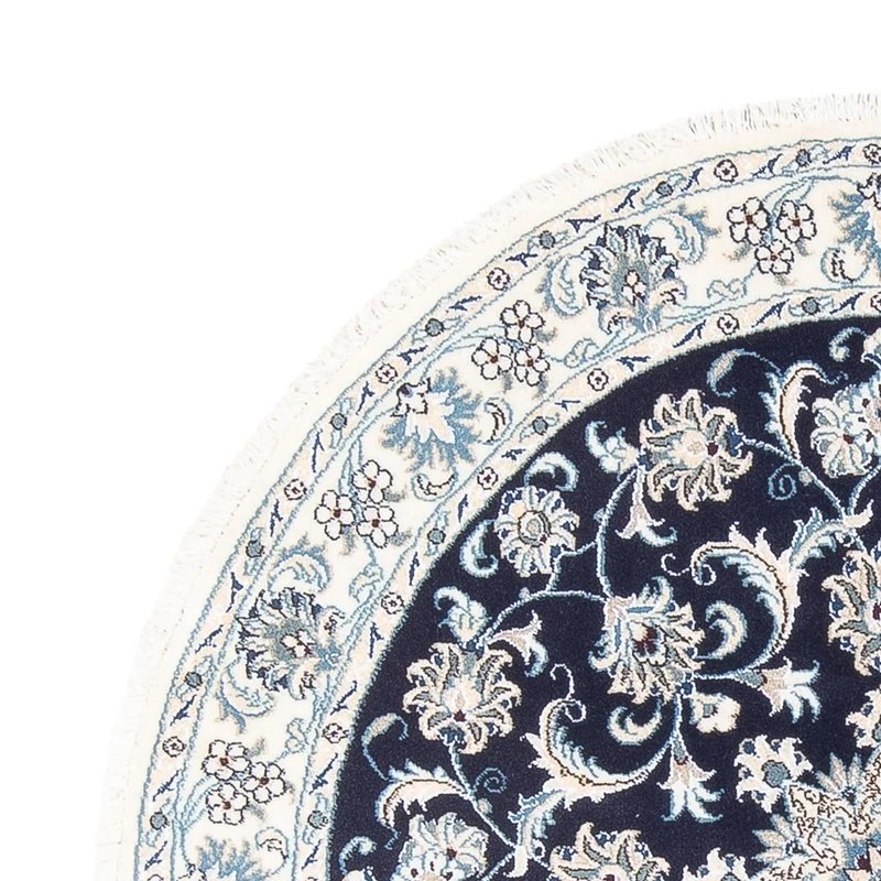 Perserteppich - Nain rund - 150 x 150 cm - dunkelblau