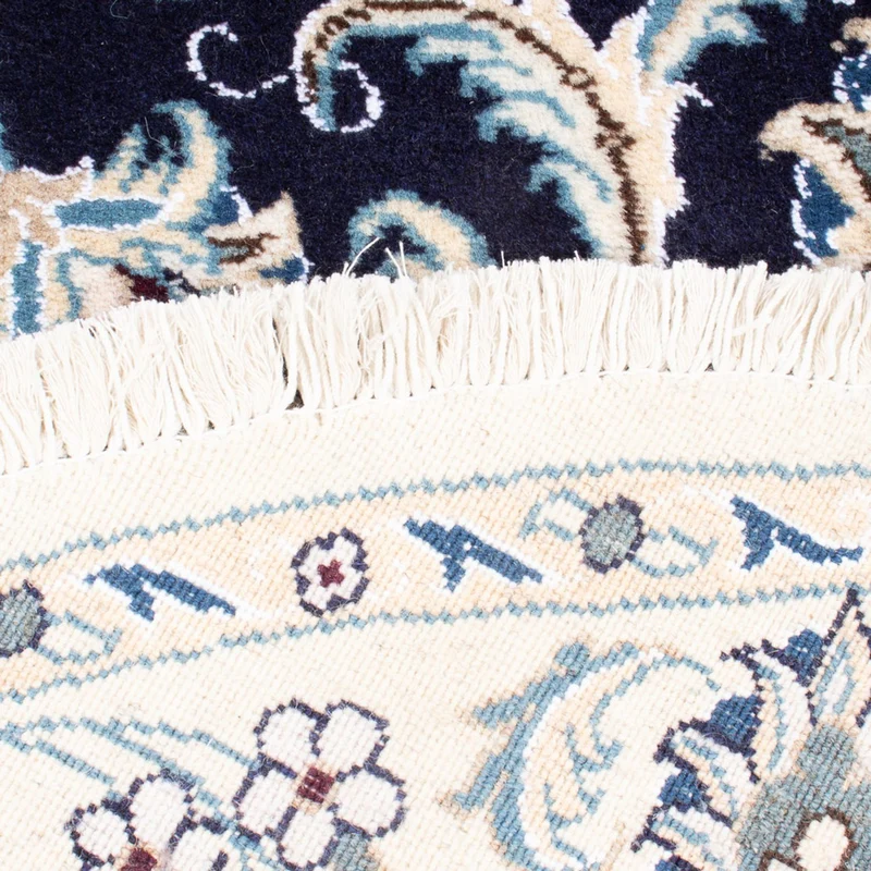 Perserteppich - Nain rund - 150 x 150 cm - dunkelblau