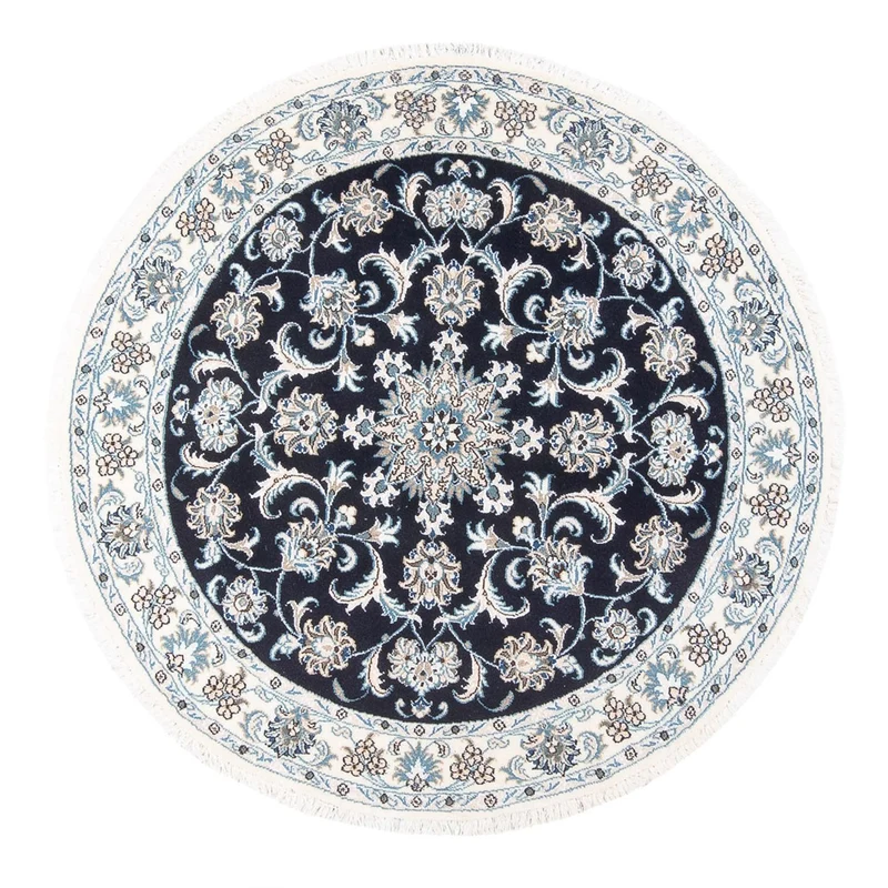 Perserteppich - Nain rund - 150 x 150 cm - dunkelblau