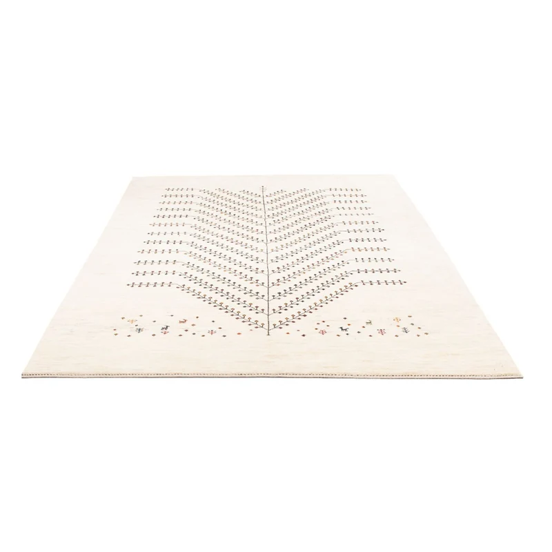 Gabbeh Teppich - Loribaft Perser - 166 x 233 cm - weiß