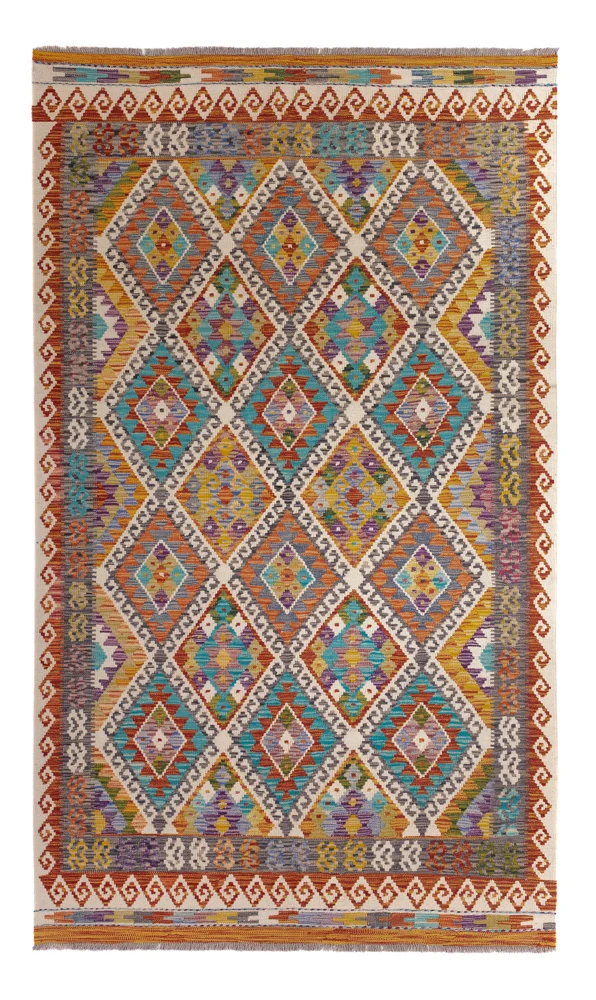 Kelim Maimene Teppich 153x246cm - mehrfarbig