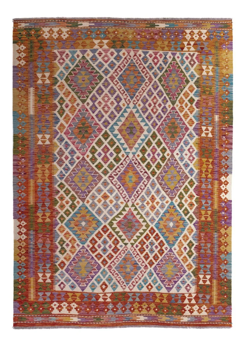 Kelim Maimene Teppich 170x236cm - mehrfarbig