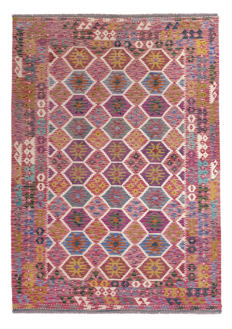 Kelim Maimene Teppich 177x254cm - mehrfarbig