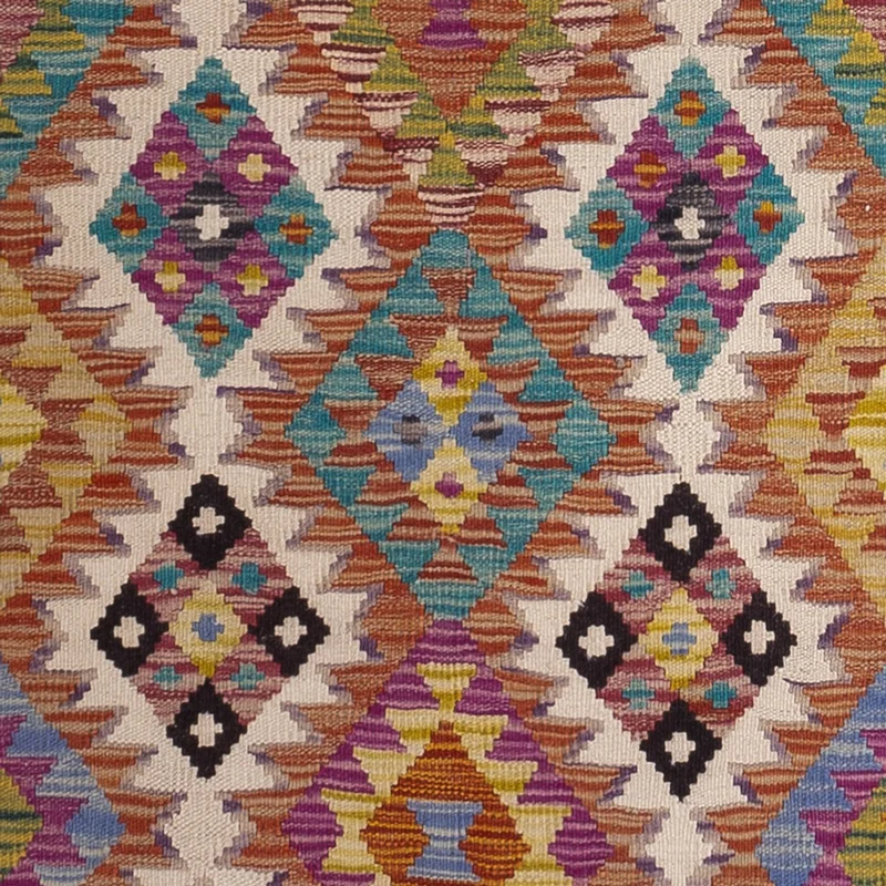 Kelim Maimene Teppich 85x295cm - mehrfarbig