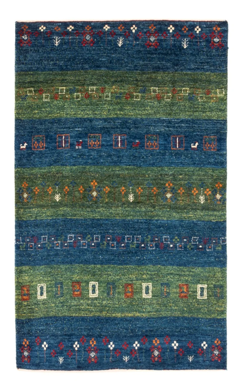 Loribaft Teppich Perser 85x130cm - Orientteppich - blau