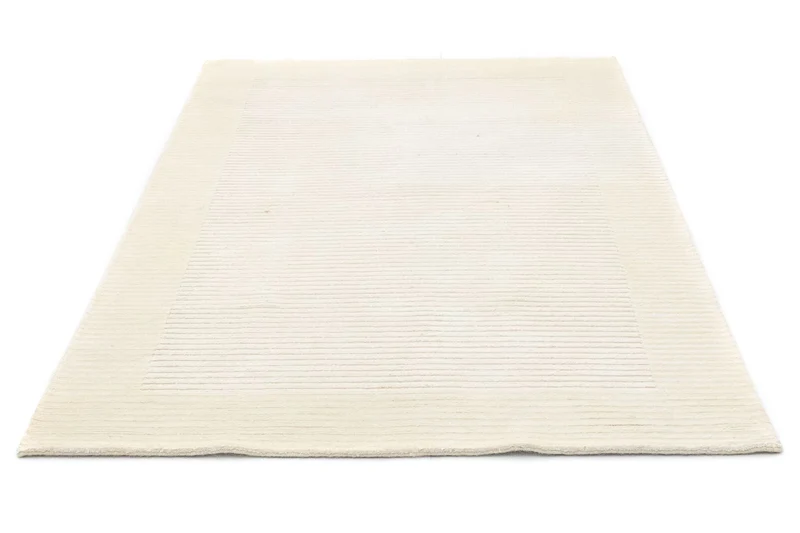 Nepal Teppich 121x178cm - Wollteppich - beige