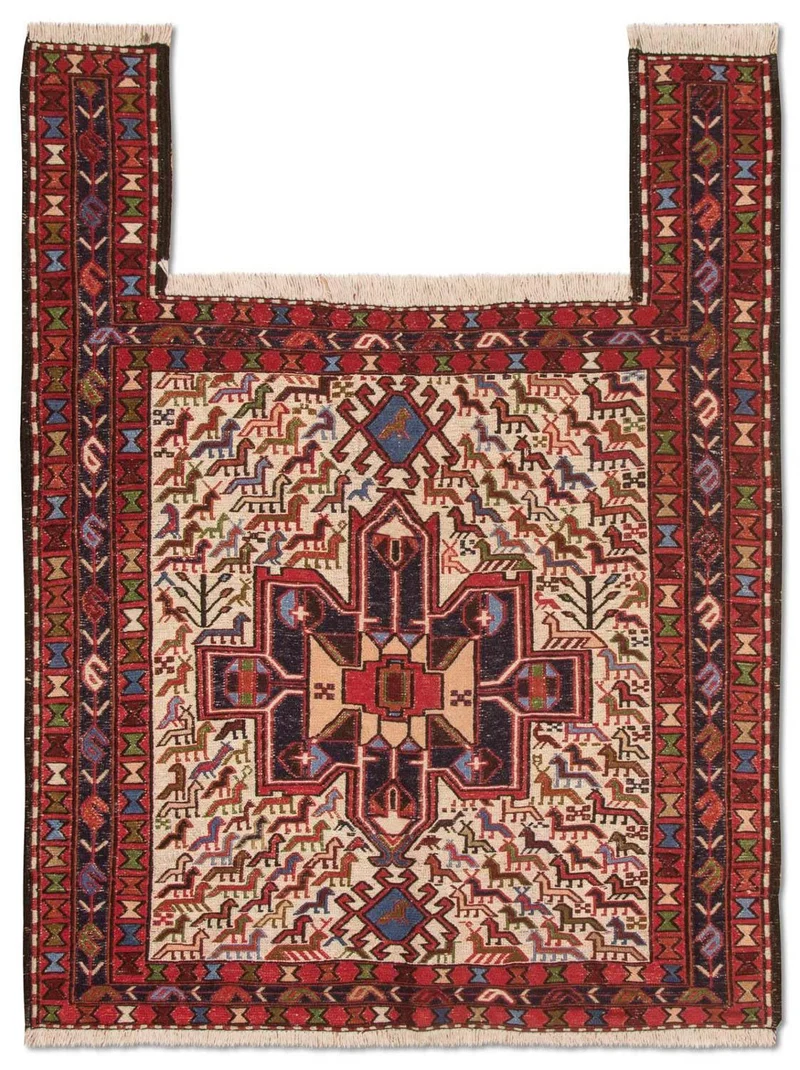 Kelim Seide Teppich 95x99cm - beige