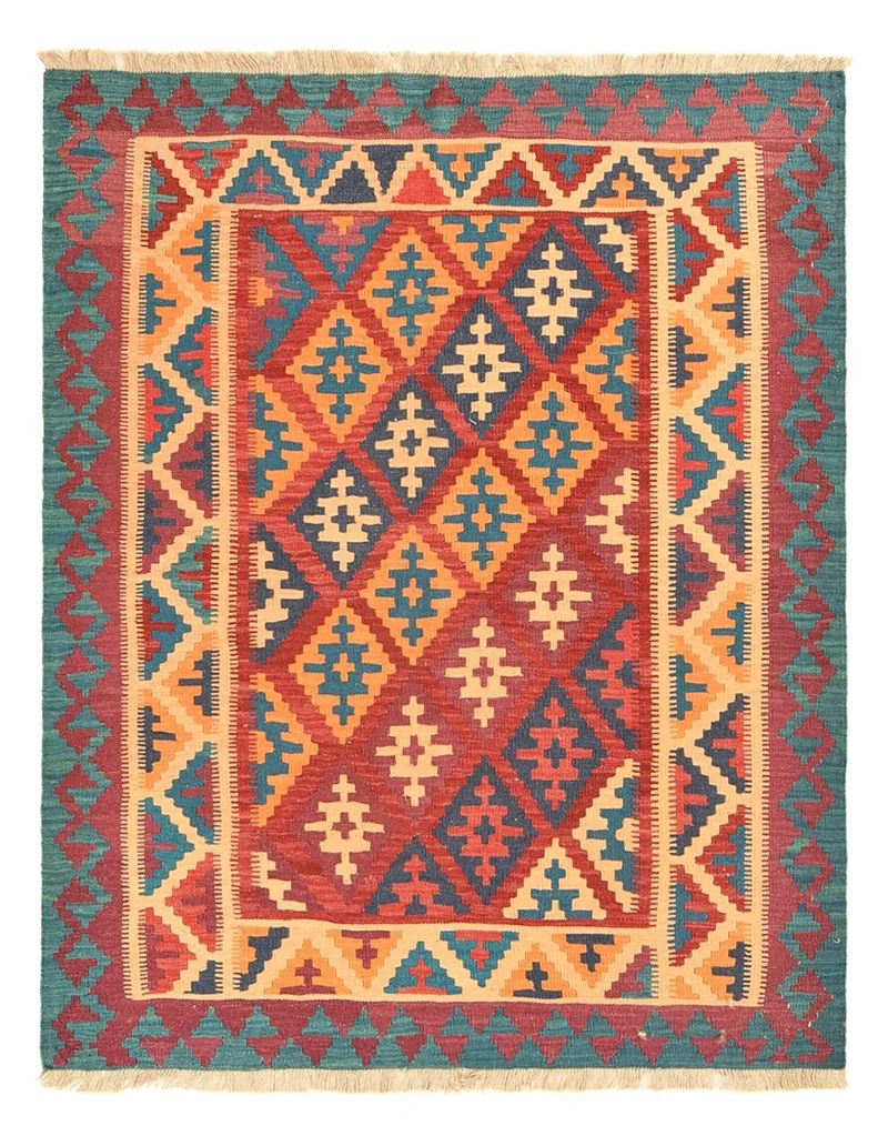 Kelim Fars Teppich 156x195cm - mehrfarbig