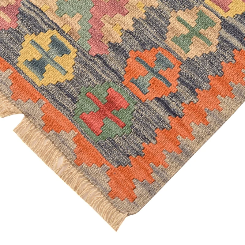 Kelim Fars Teppich 84x237cm - mehrfarbig