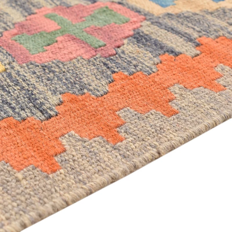 Kelim Fars Teppich 84x237cm - mehrfarbig
