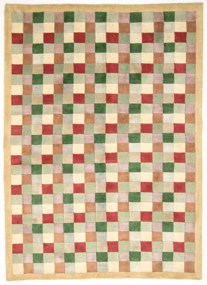 Nepal Teppich 163x229cm - Wollteppich - bunt