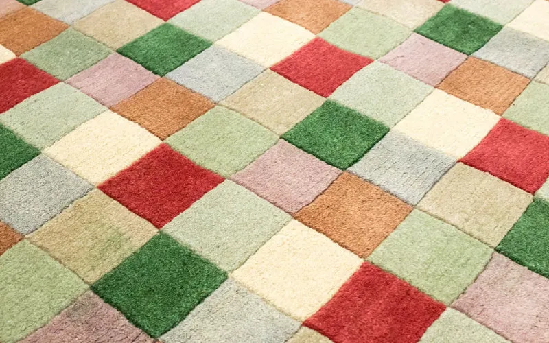 Nepal Teppich 163x229cm - Wollteppich - bunt