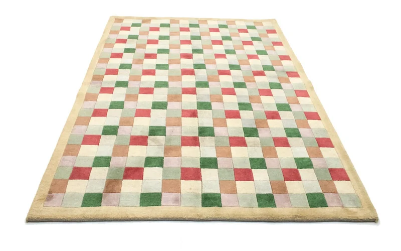Nepal Teppich 163x229cm - Wollteppich - bunt