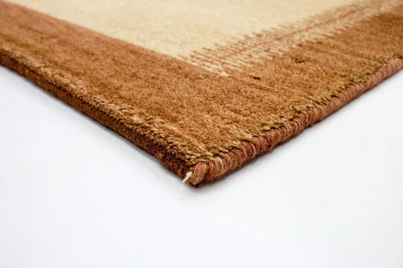 Gabbeh Teppich Indus 105x167cm - Wollteppich - beige