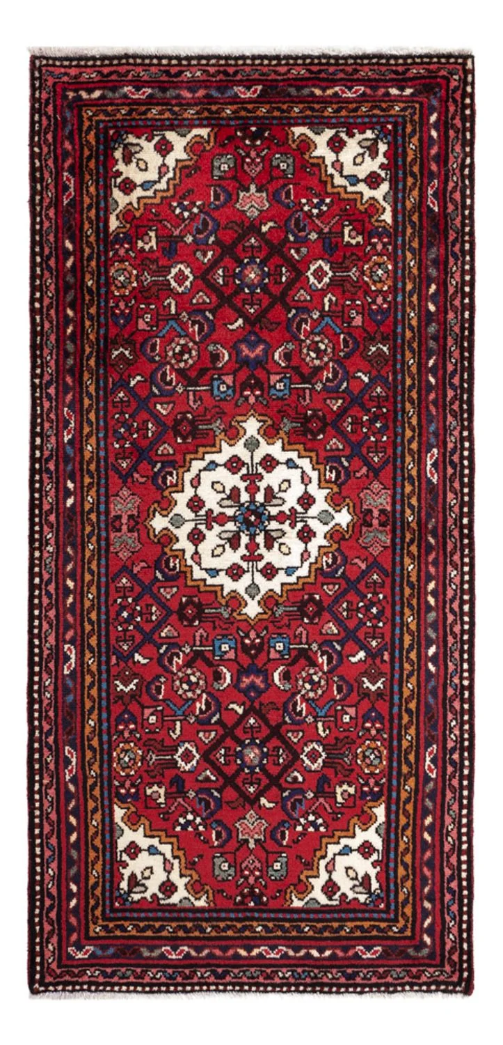 Farahan Teppich 65x139cm - Perserteppich - dunkelrot