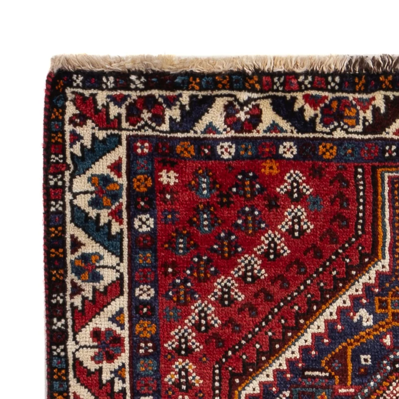 Ghashghai Teppich 84x133cm - Perserteppich - dunkelrot