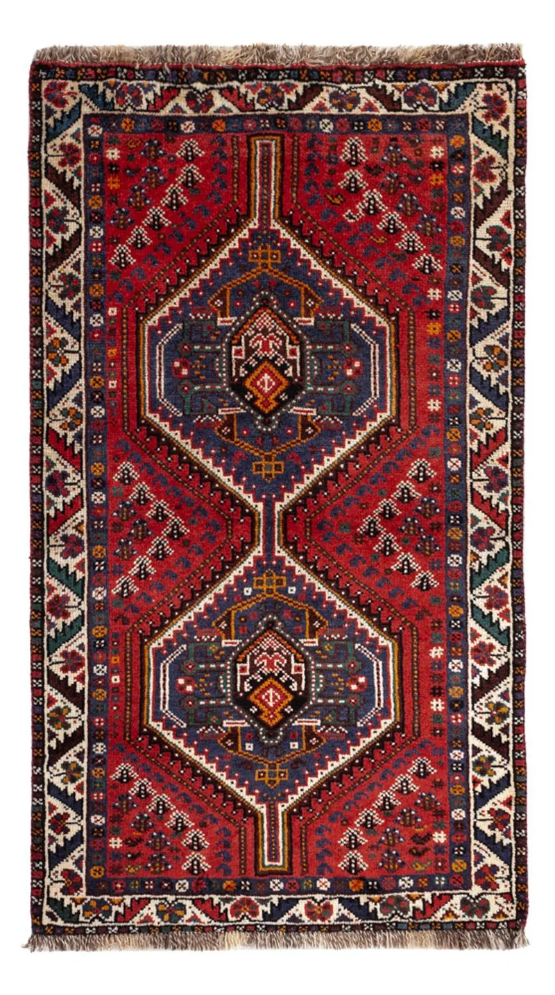 Ghashghai Teppich 79x142cm - Perserteppich - dunkelrot