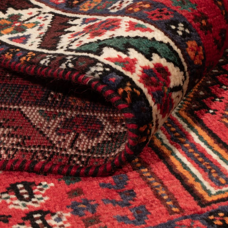Ghashghai Teppich 79x142cm - Perserteppich - dunkelrot