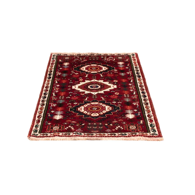 Ghashghai Teppich 77x143cm - Perserteppich - dunkelrot