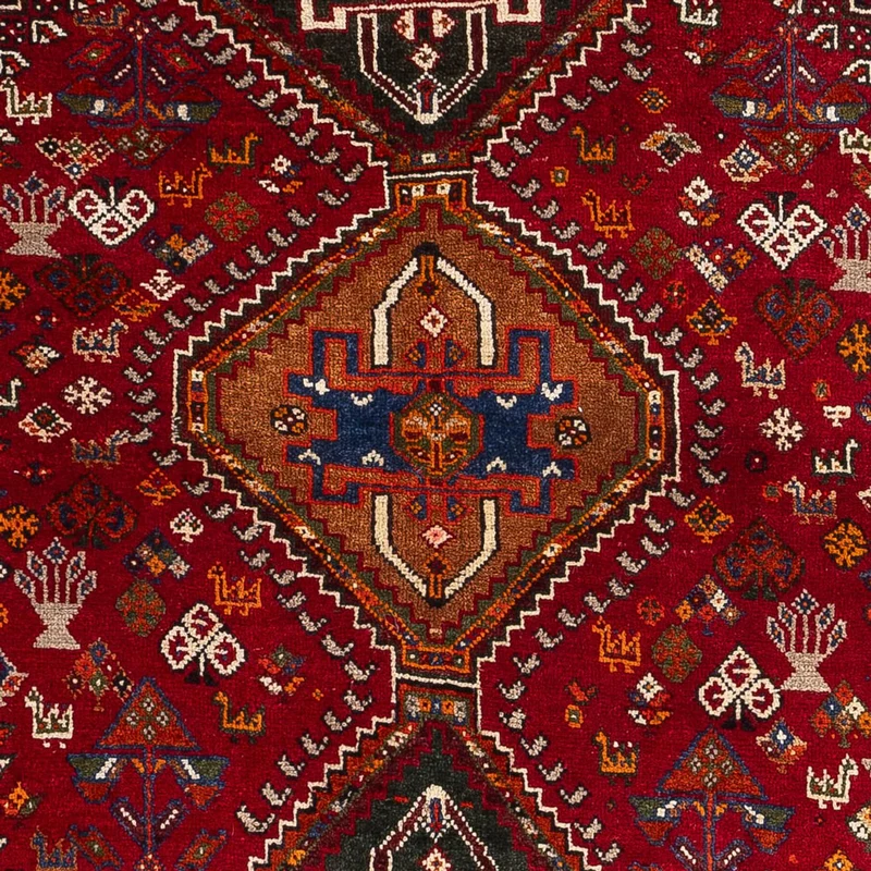 Ghashghai Teppich 110x156cm - Perserteppich - dunkelrot