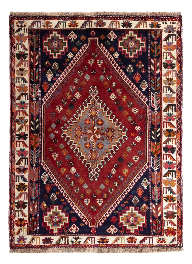 Shiraz Teppich 116x158cm - Perserteppich - terrakotta