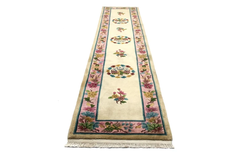 China Teppich 70x338cm - Orientteppich - beige