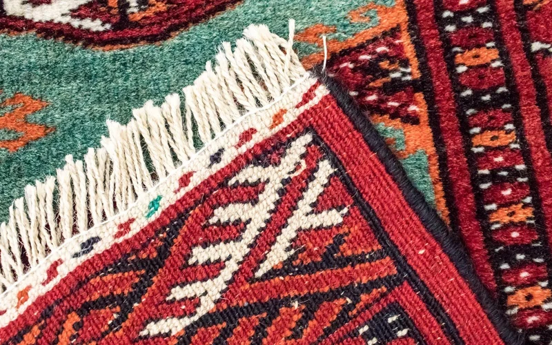 Turkaman Teppich 100x124cm - Orientteppich - türkis
