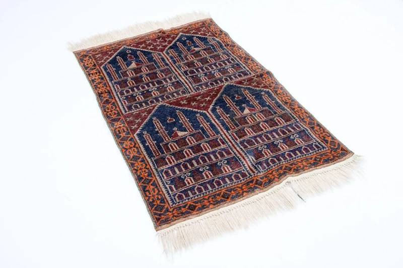Belutsch Teppich 104x135cm - Orientteppich - mehrfarbig