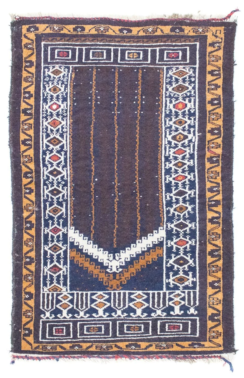 Belutsch Teppich 69x110cm - Orientteppich - blau