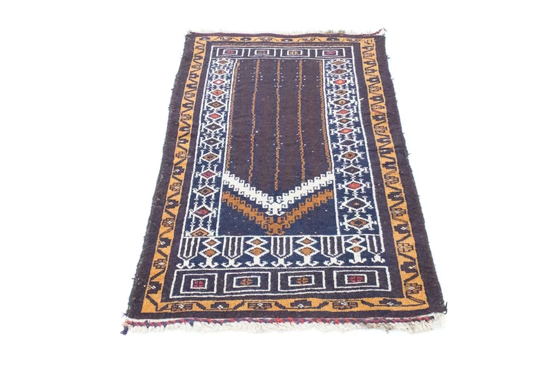 Belutsch Teppich 69x110cm - Orientteppich - blau