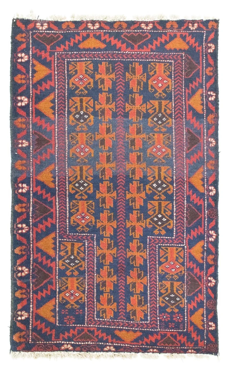 Belutsch Teppich 83x133cm - Orientteppich - blau