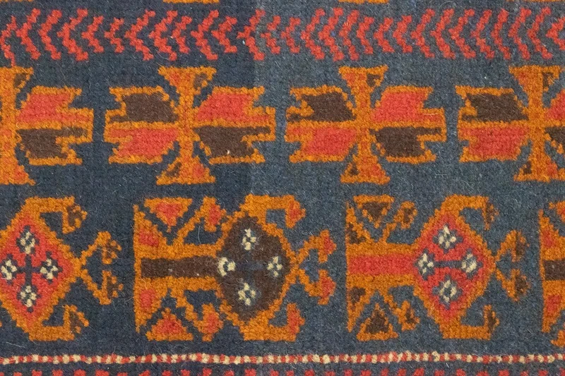 Belutsch Teppich 83x133cm - Orientteppich - blau