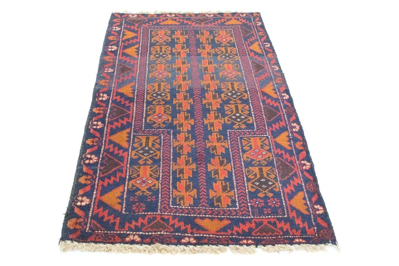 Belutsch Teppich 83x133cm - Orientteppich - blau