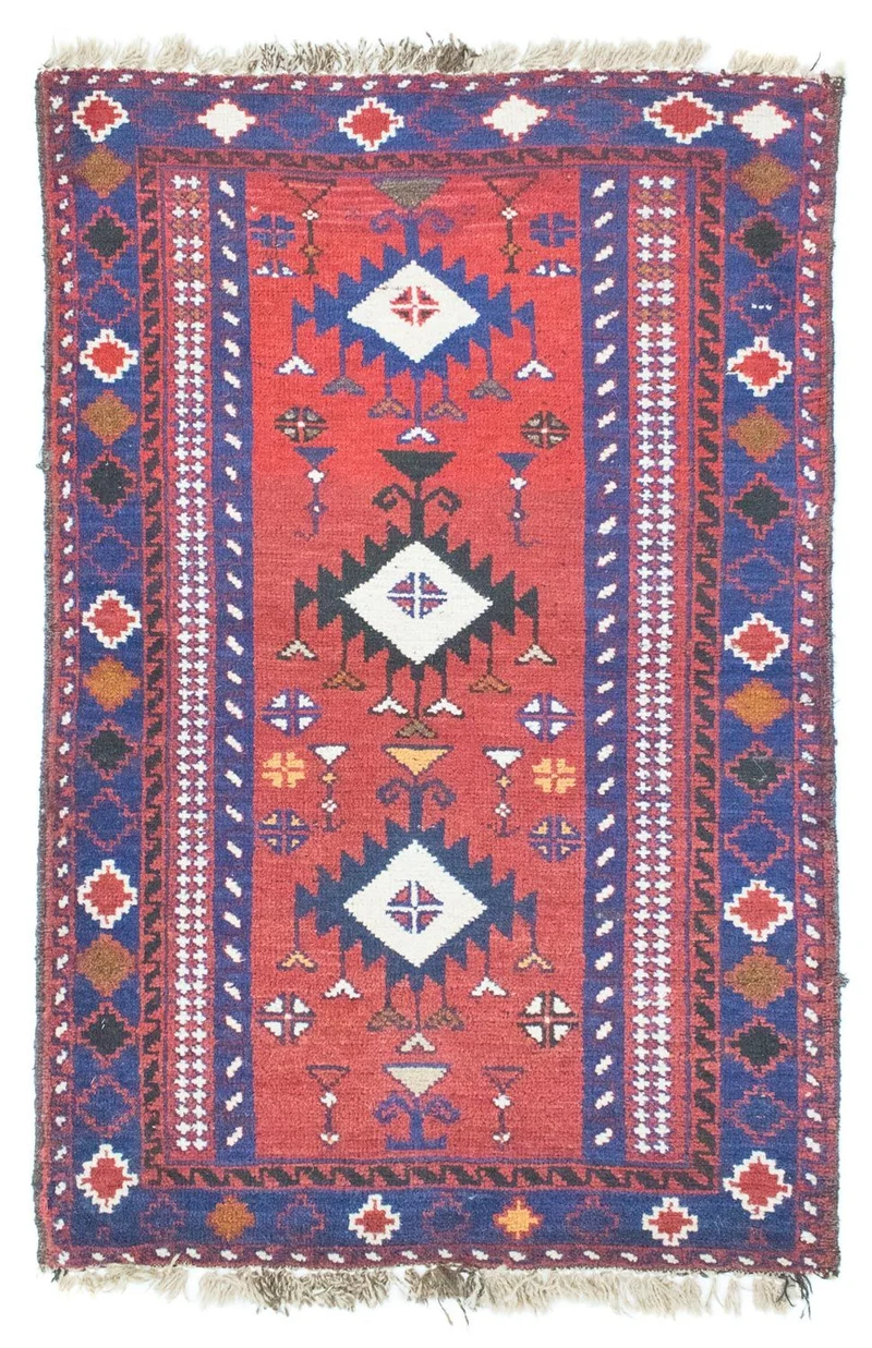 Belutsch Teppich 77x128cm - Orientteppich - rot
