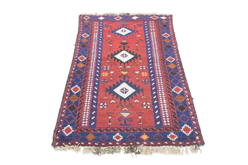 Belutsch Teppich 77x128cm - Orientteppich - rot