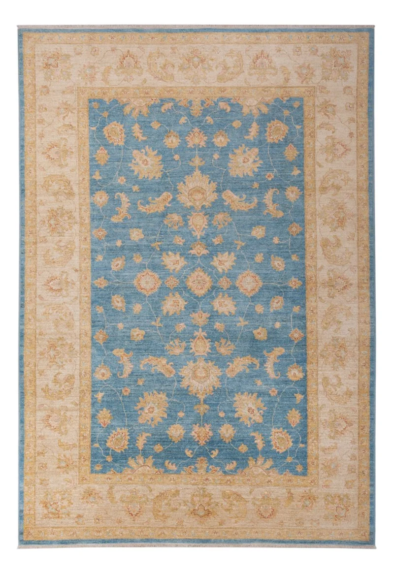 Ziegler Teppich 202x301cm - Orientteppich - hellblau