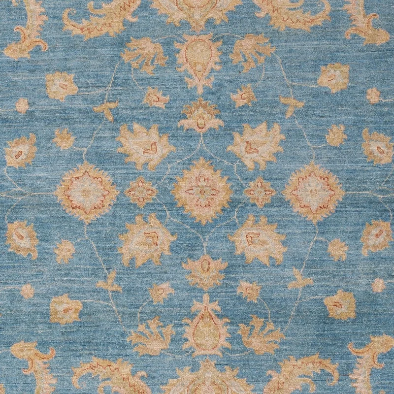Ziegler Teppich 202x301cm - Orientteppich - hellblau