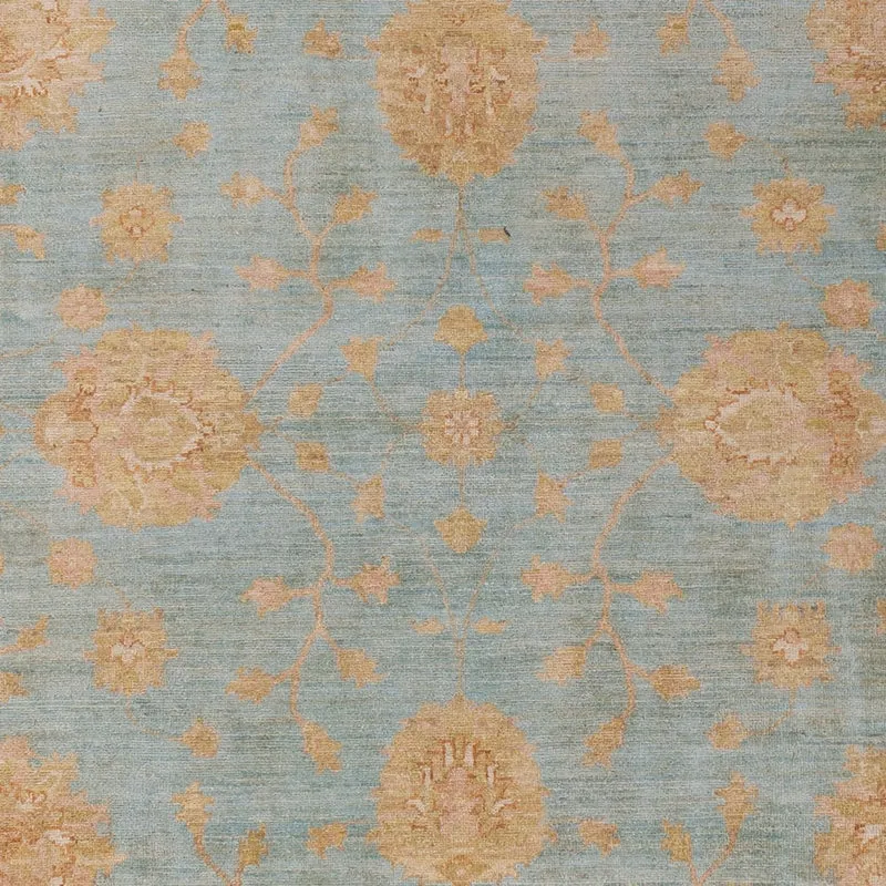 Ziegler Teppich 200x297cm - Orientteppich - hellblau