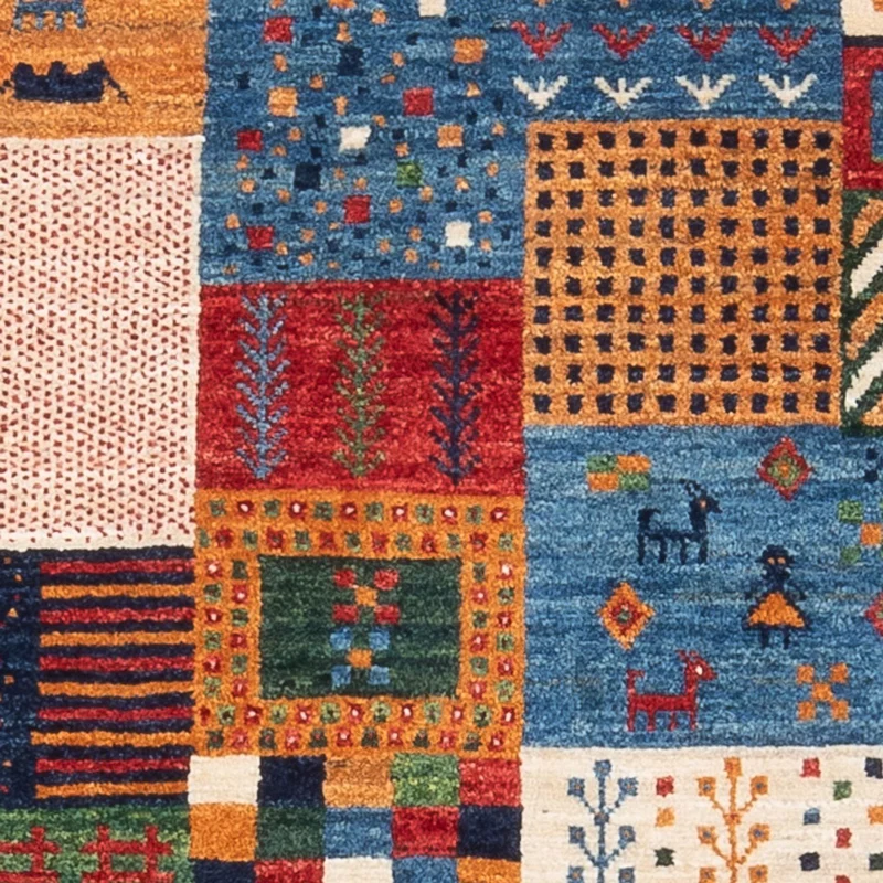 Gabbeh Teppich - Loribaft Perser - 82 x 130 cm - mehrfarbig