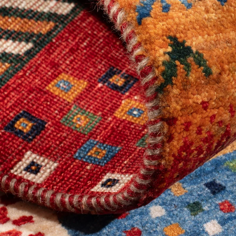 Gabbeh Teppich - Loribaft Perser - 82 x 130 cm - mehrfarbig