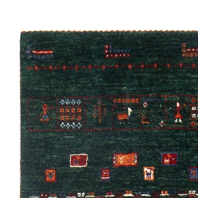 Loribaft Teppich Perser 85x136cm - Orientteppich - dunkelgrün